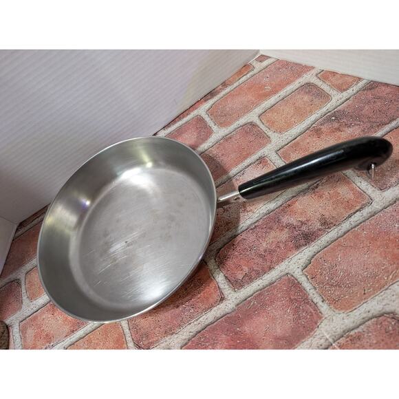 Vintage Revere Ware 9" Inch - 94k Copper Clad Bottom Skillet Sauté Pan ~ No Lid - Picture 3 of 6
